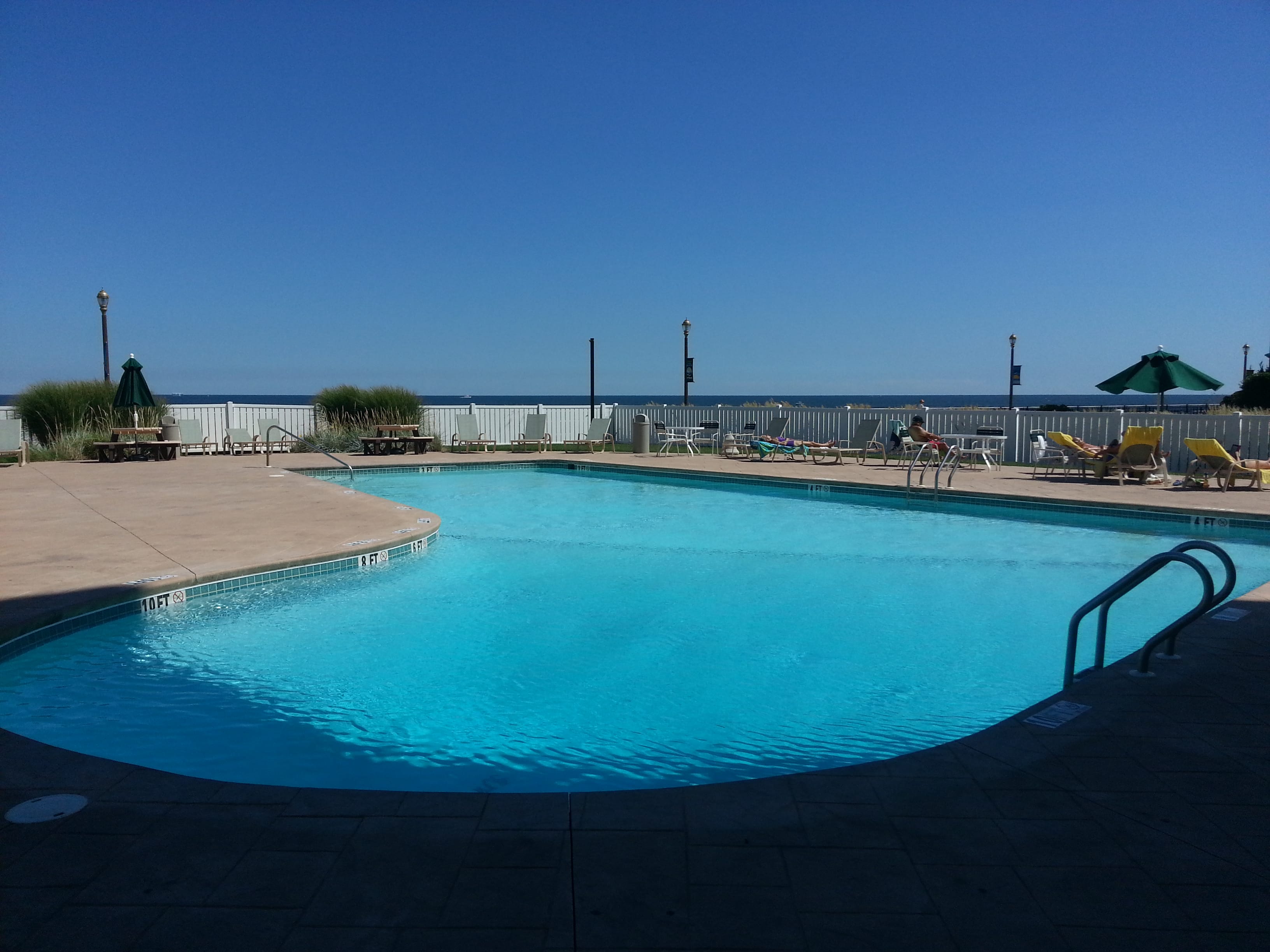 Among the Anchorage amenities is the sparkling pool overlooking the beachfront.