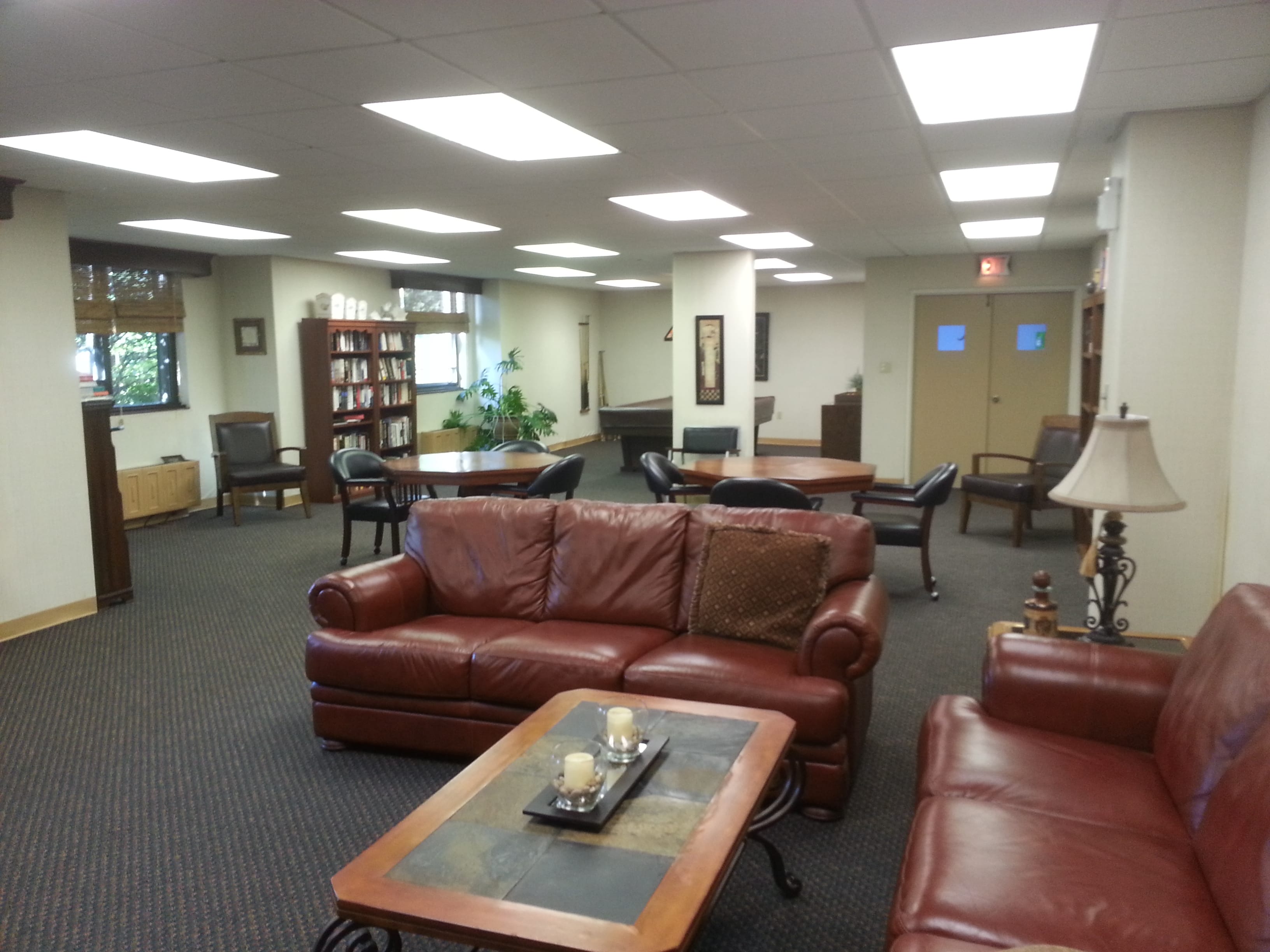 On the entry level of Eastpointe is this community room.