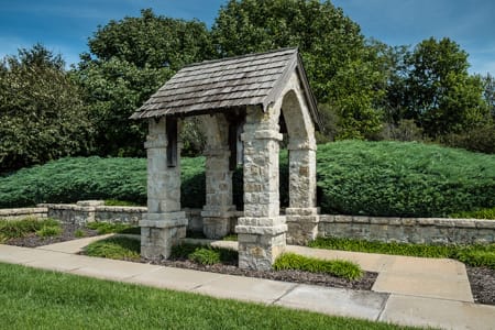 Entrance monument at Foxfield Village