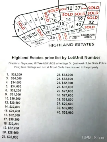 Multiple Lots Highland Estates, Negaunee, MI 49866