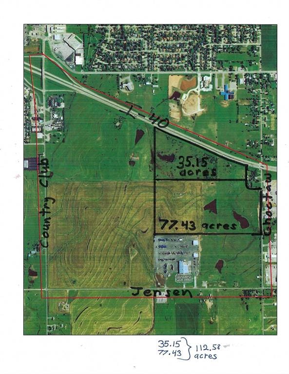  PROPERTY BORDERS I-40 AND CHOCTAW RD'S